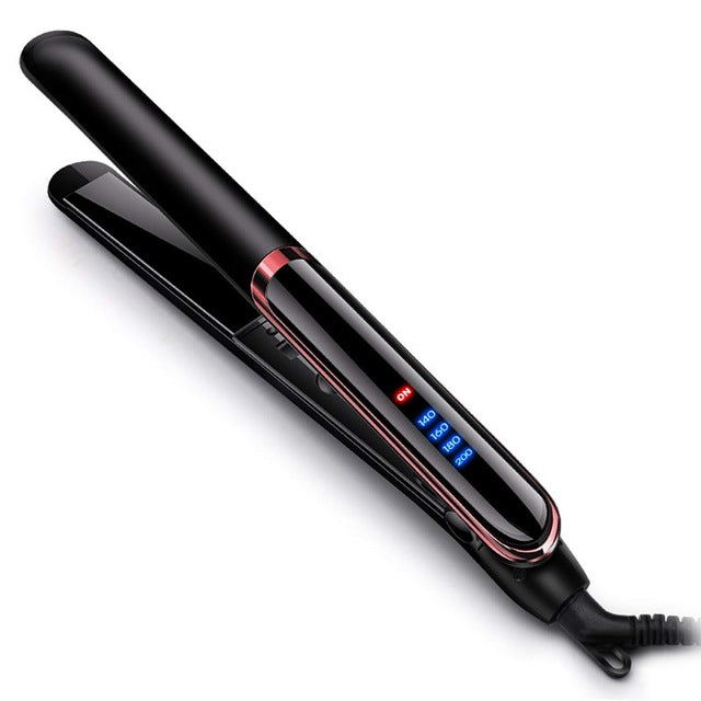 Professional Dual‑Plate LCD Digital Hair Straightener