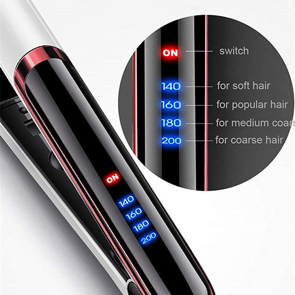 Professional Dual‑Plate LCD Digital Hair Straightener