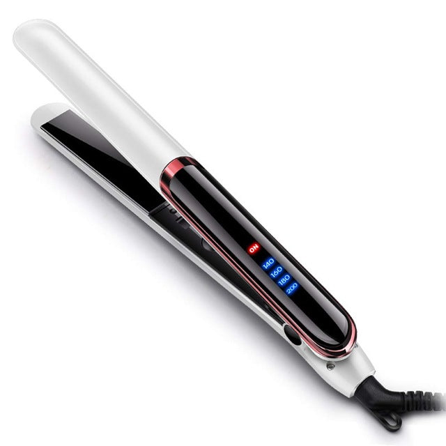 Professional Dual‑Plate LCD Digital Hair Straightener