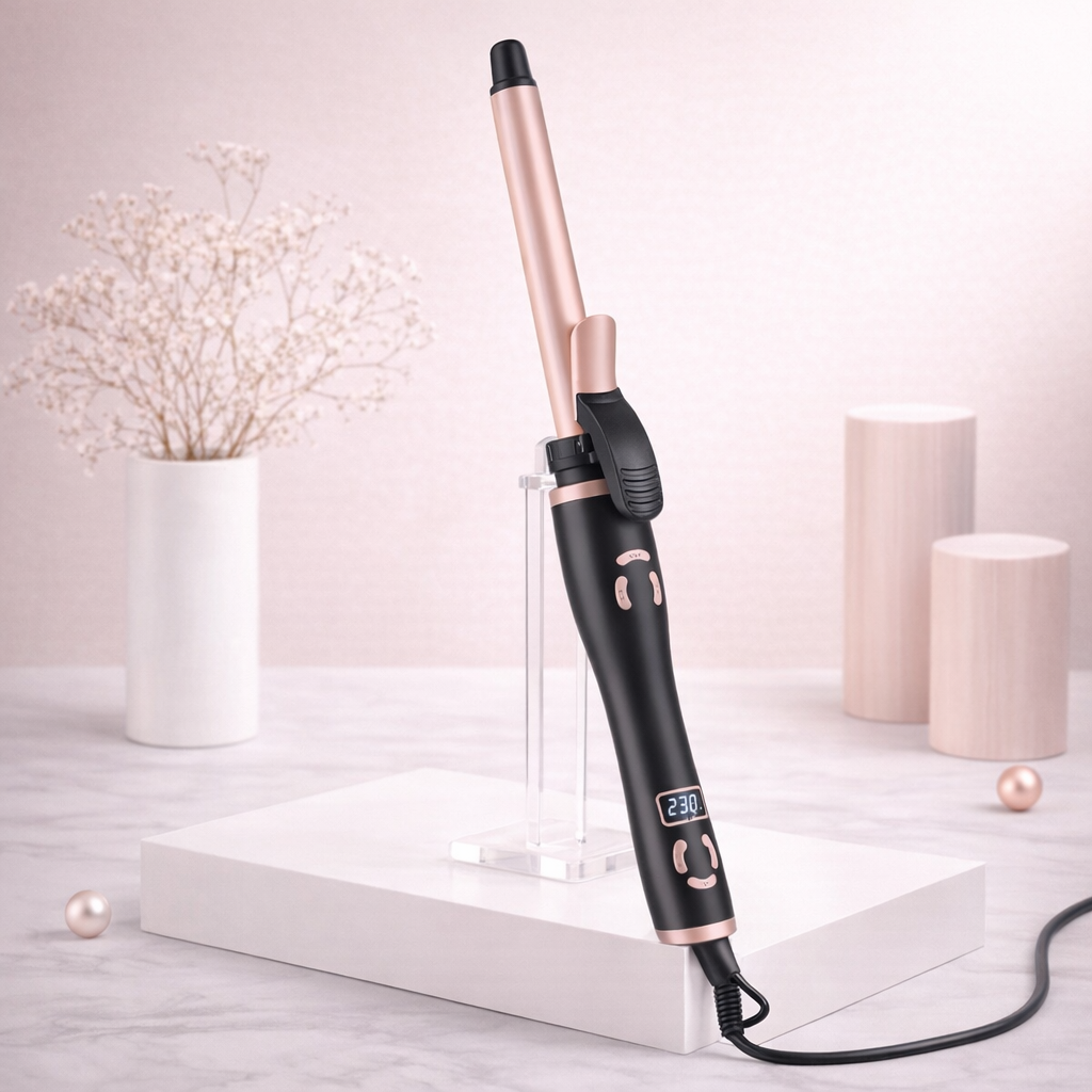 Professional Dual‑Size LCD Digital Display Curling Iron