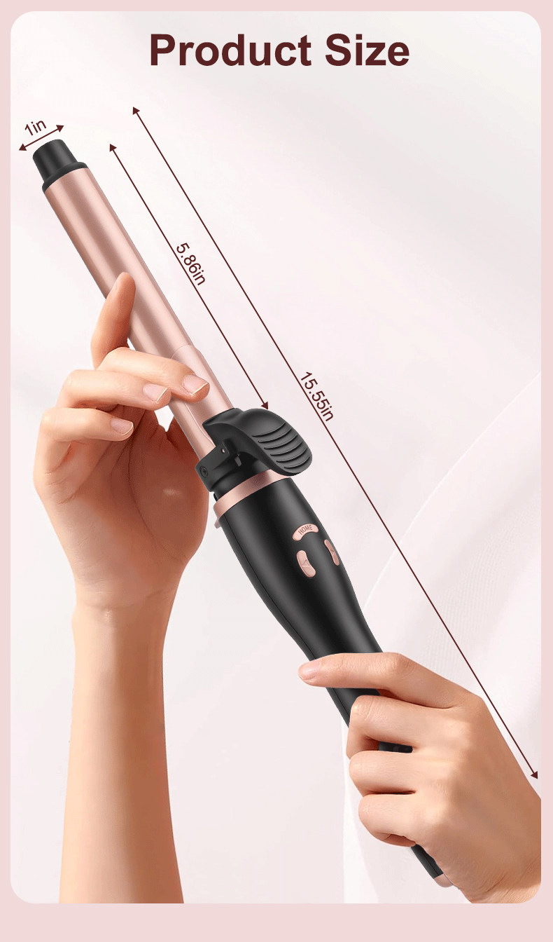 Professional Dual‑Size LCD Digital Display Curling Iron